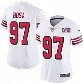 Women's San Francisco 49ers #97 Nick Bosa New White Super Bowl LVIII Patch Vapor Untouchable Limited Stitched Jersey,baseball caps,new era cap wholesale,wholesale hats